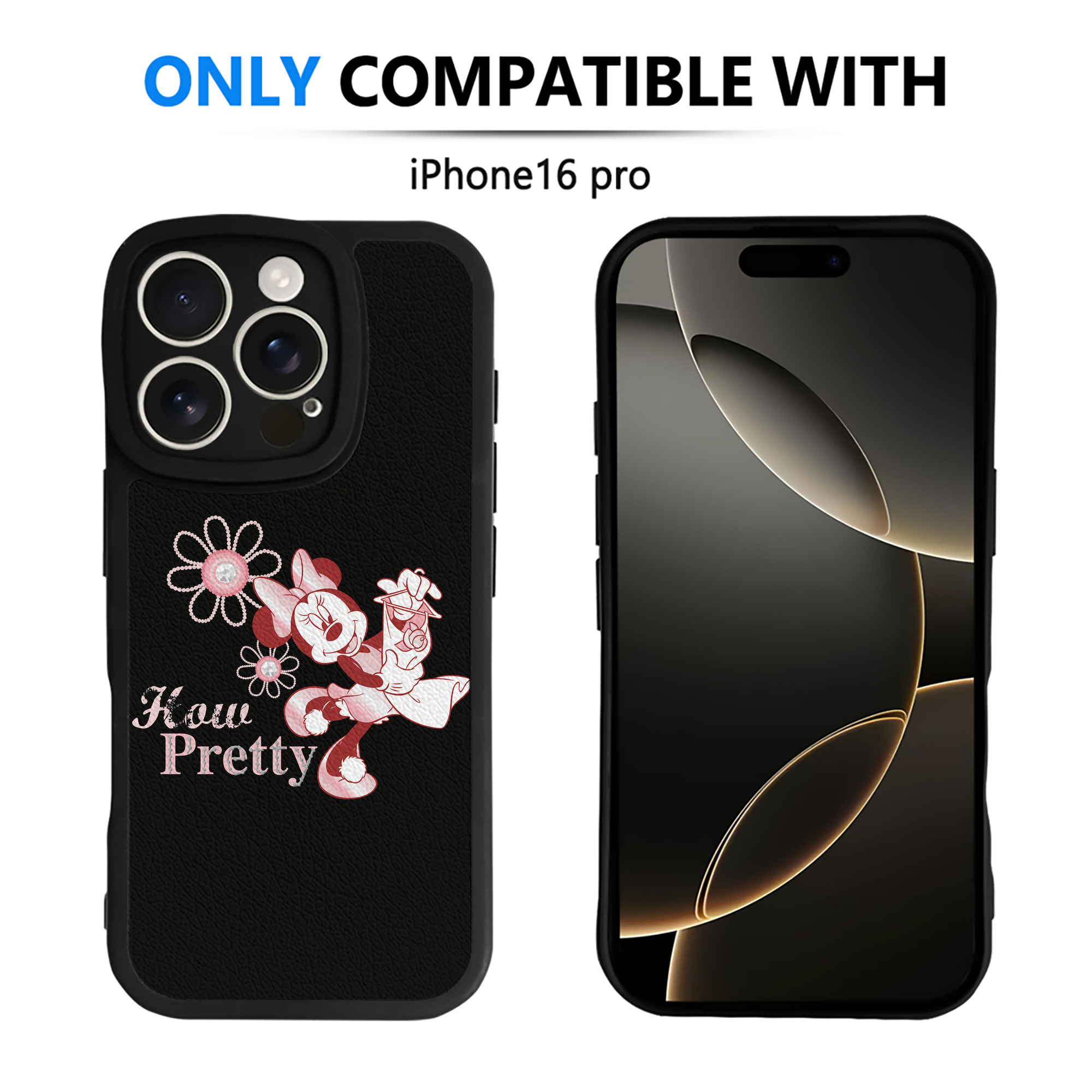 （画像用） ミッキーマウス Mickey Mouse 【iPhone 16シリーズ対応】シリコンスマホケース（レザー調） 材質：シリコン